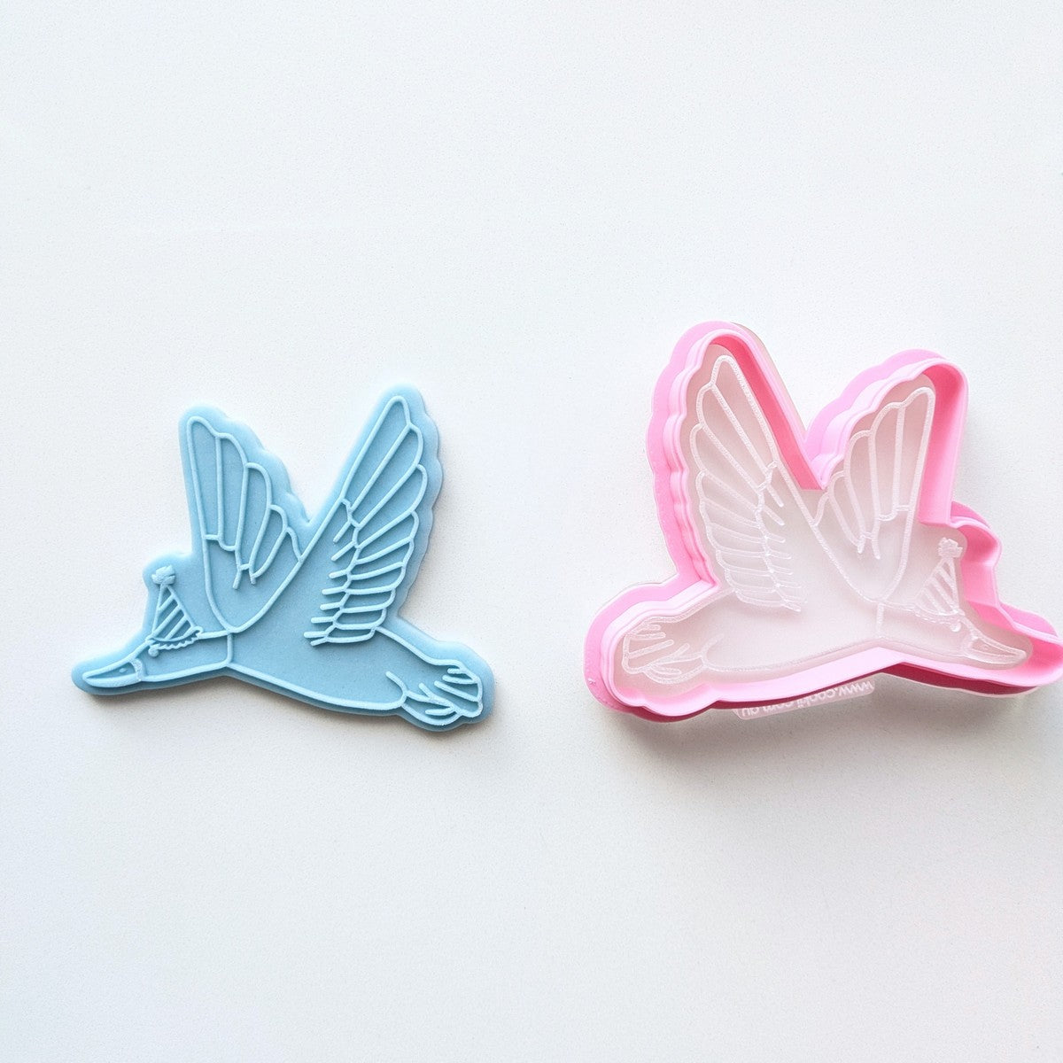 Flying Birthday Duck - Raised Embosser Set