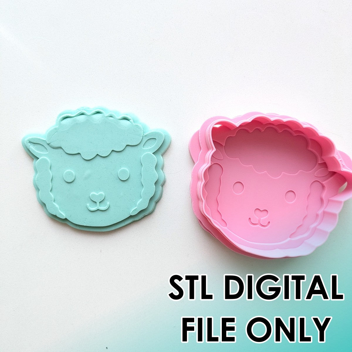 Farm Animals - Sheep Raised Stamp & Cutter Set