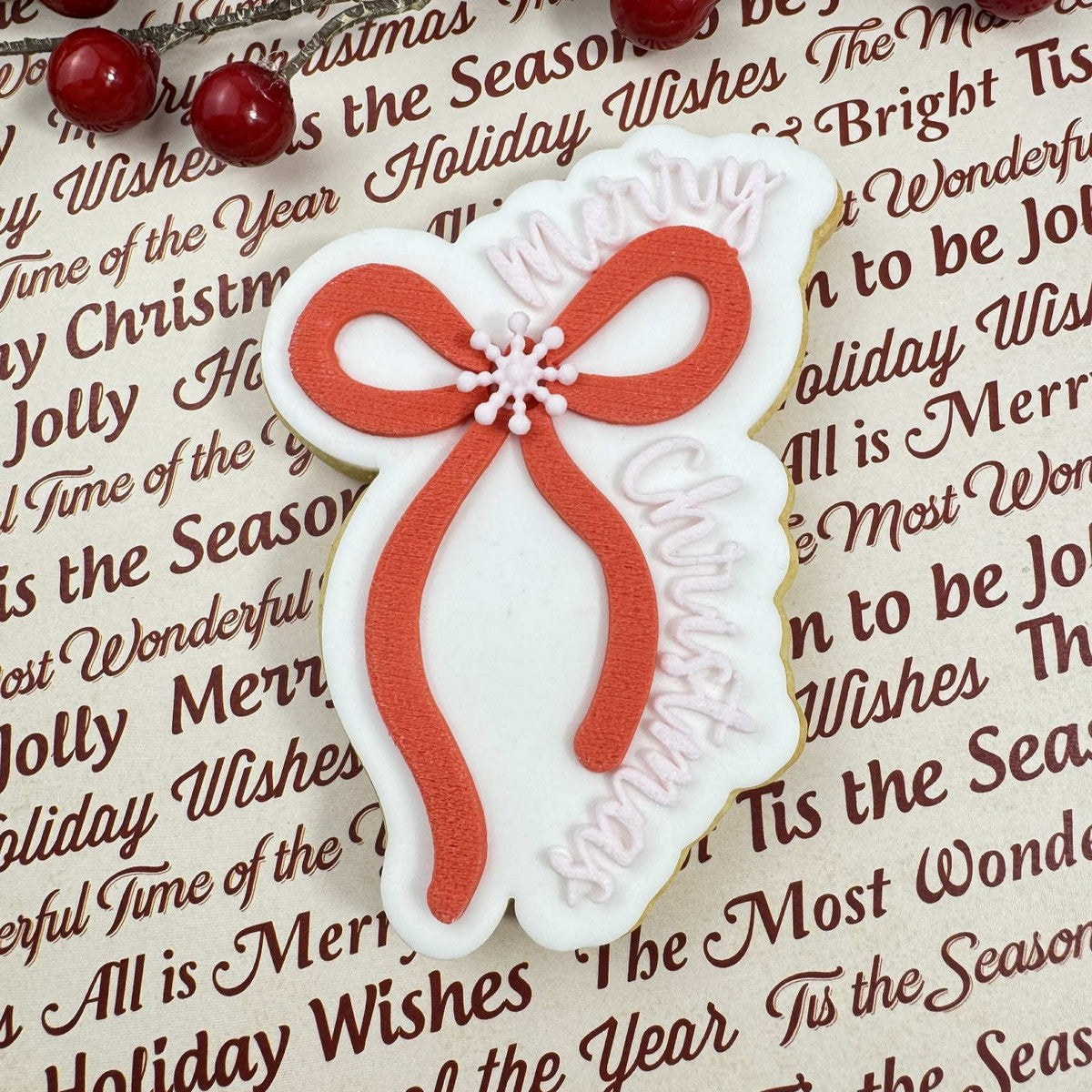Merry Christmas Bow - Raised Embosser Set