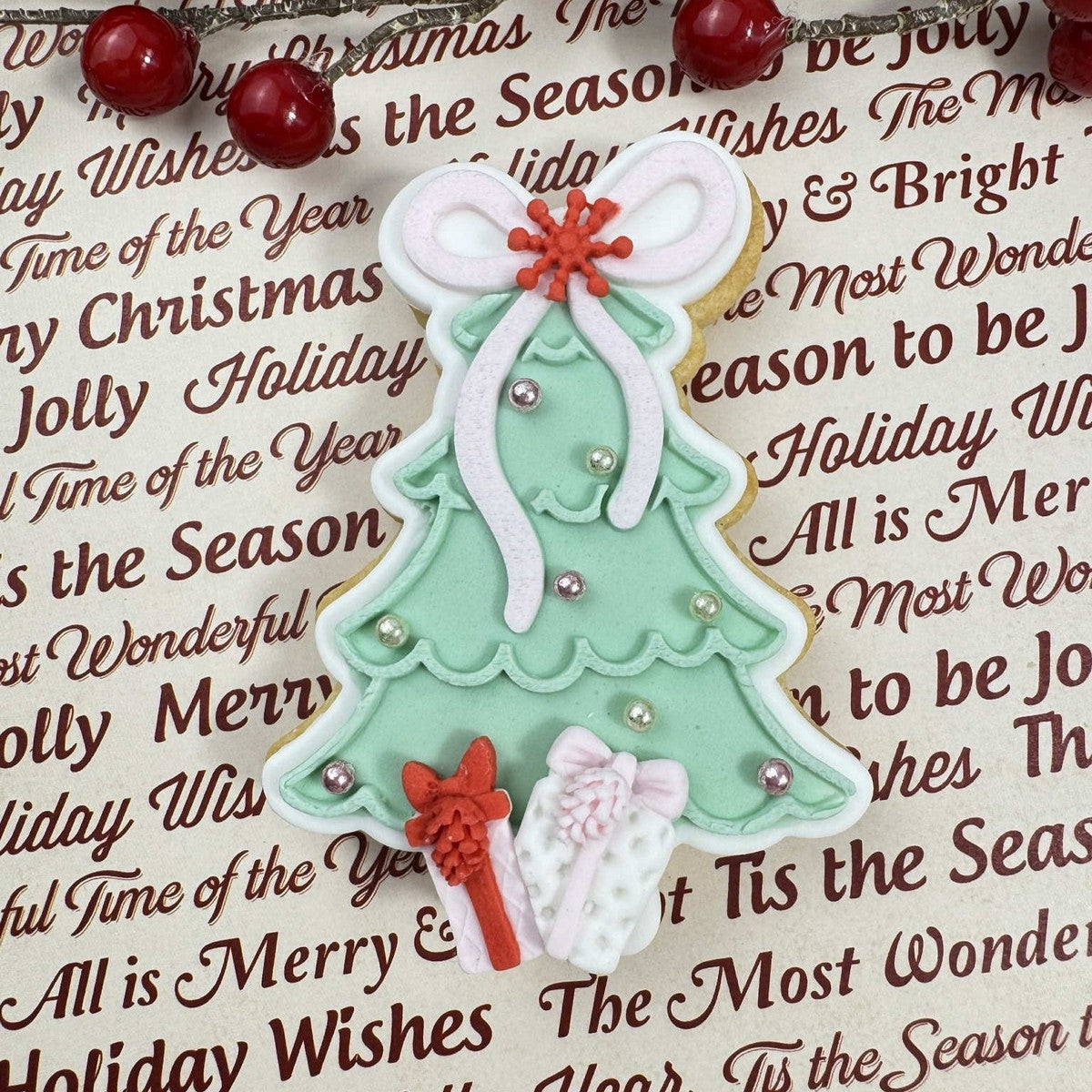 Christmas Tree Bow - Raised Embosser Set