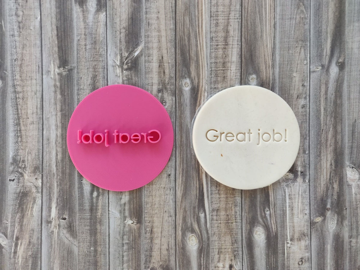 "Great Job!" 7cm embosser Cookii