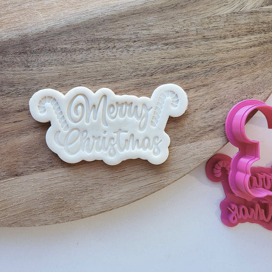 Merry Christmas Candy Cane Bubble - Stamp Set
