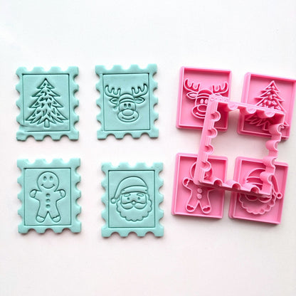 Mini Christmas Stamps Cutter & Stamp Set