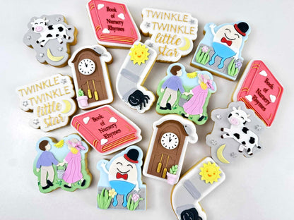 Nursery Rhymes Cow jumped over the moon - Cutter & Raised Stamp Set