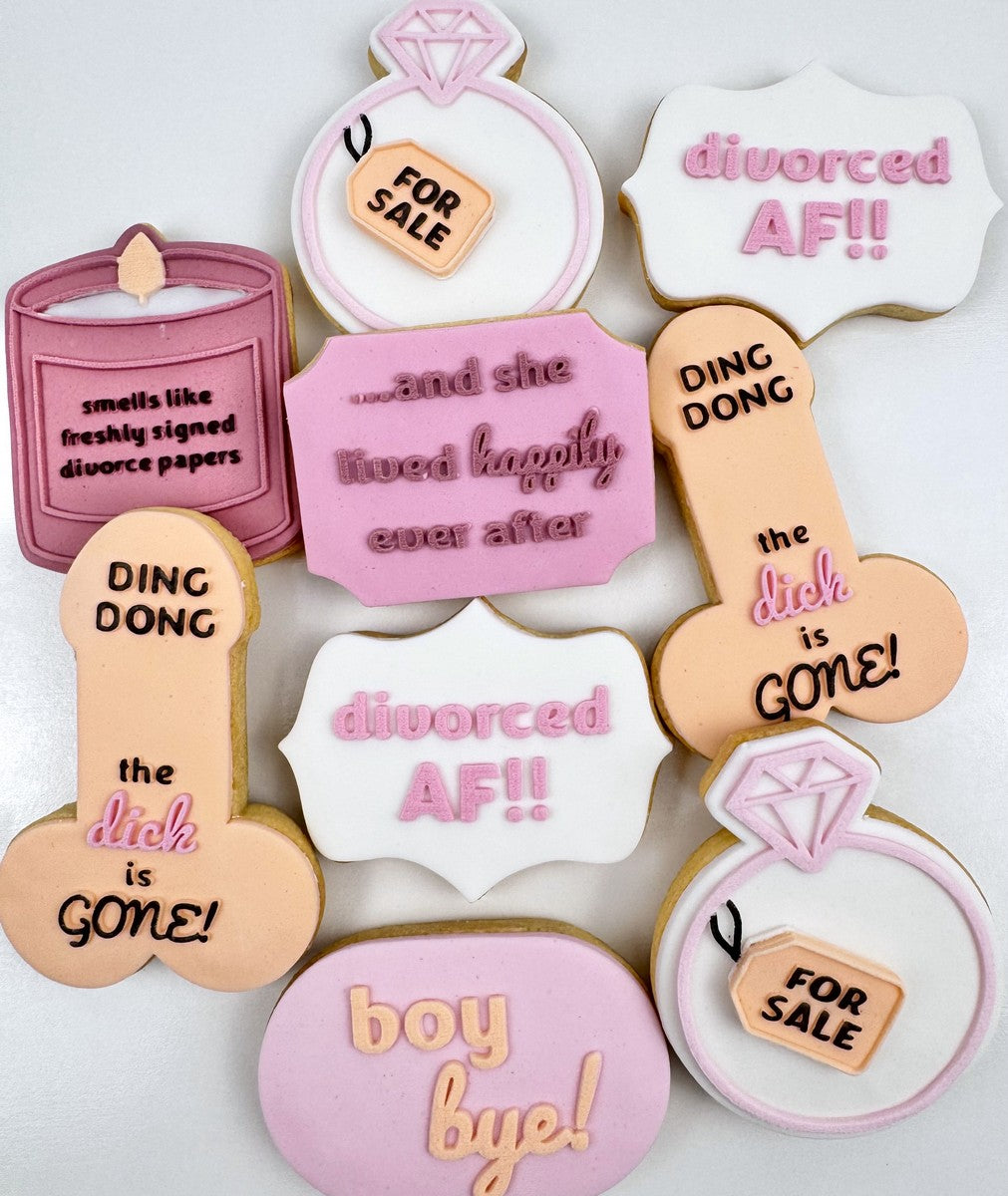 "ding dong the d*** is gone" - Raised Embosser Set