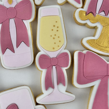 Champagne Glass Bow - Cutter & Raised Stamp Set