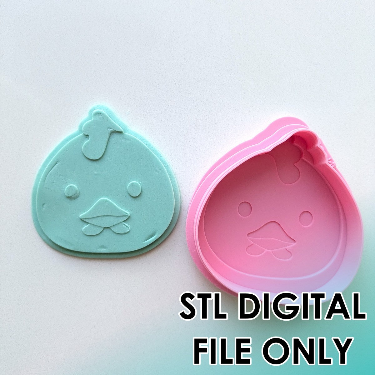 Farm Animals - Chicken Raised Stamp & Cutter Set