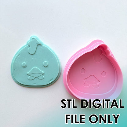 Farm Animals - Chicken Raised Stamp & Cutter Set