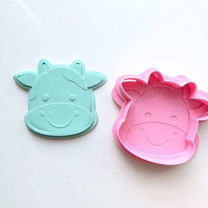 Farm Animals - Cow Raised Stamp & Cutter Set