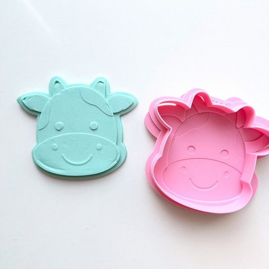 Farm Animals - Cow Raised Stamp & Cutter Set