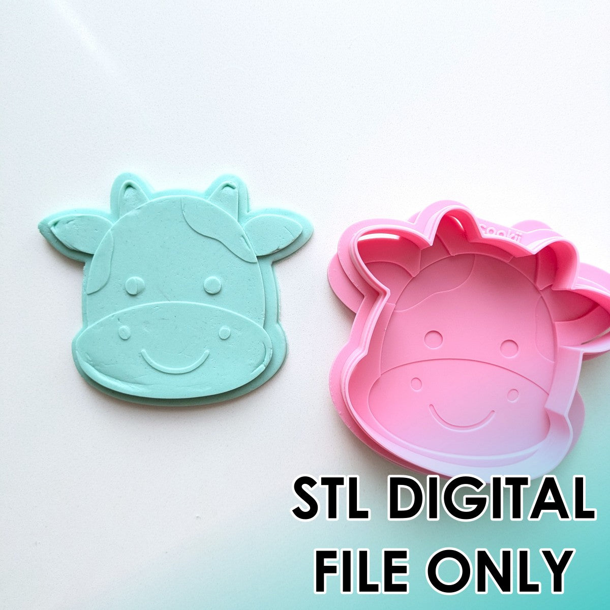 Farm Animals - Cow Raised Stamp & Cutter Set