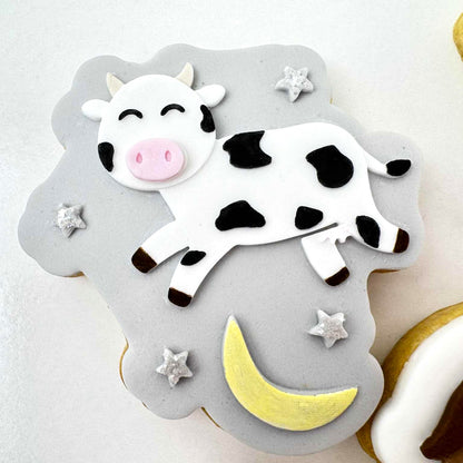 Nursery Rhymes Cow jumped over the moon - Cutter & Raised Stamp Set