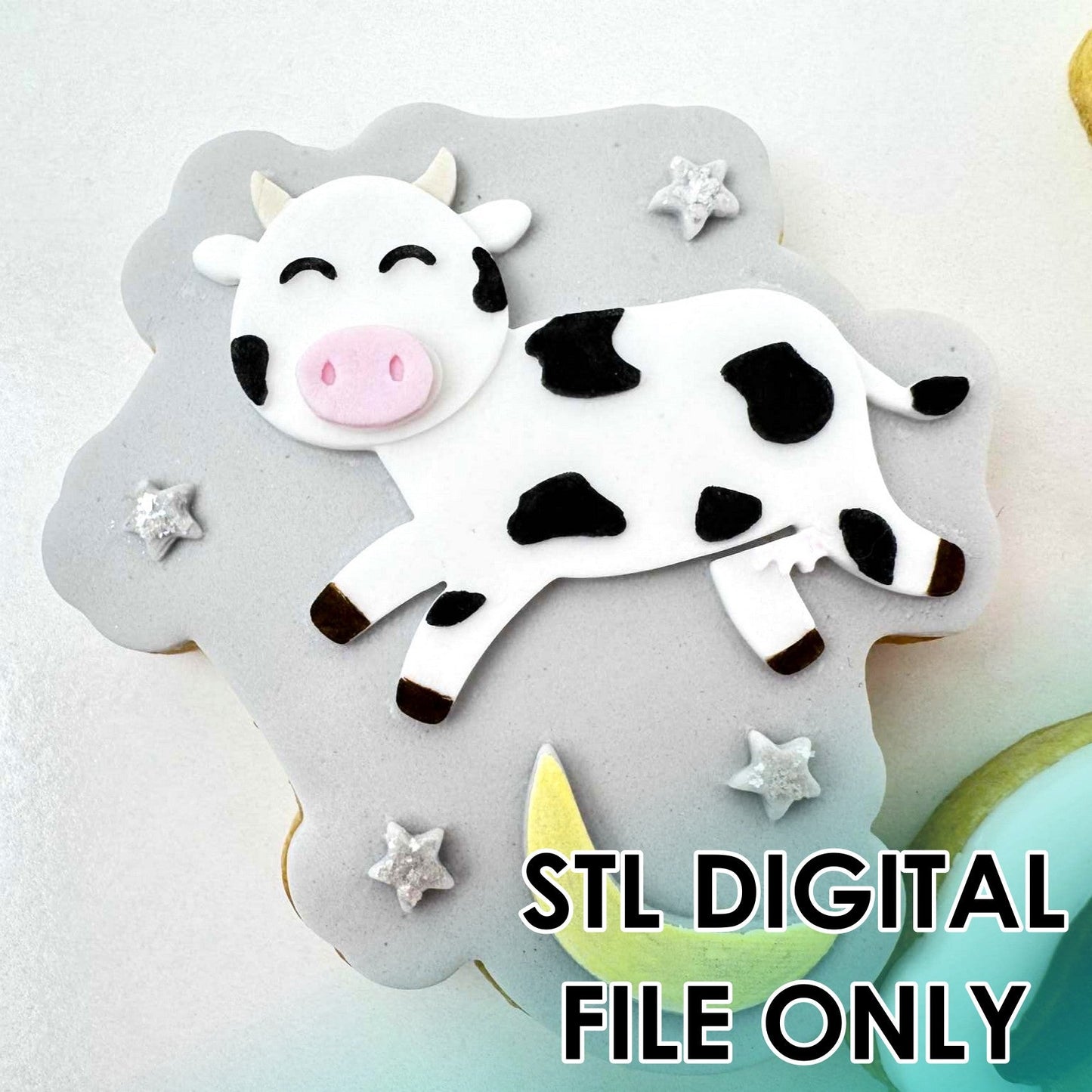 Nursery Rhymes Cow jumped over the moon - Cutter & Raised Stamp Set