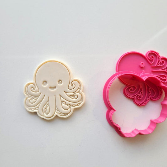 Cute Octopus - Cutter & Stamp Set