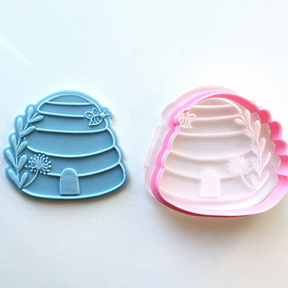 Floral Bee Hive - Raised Embosser Set