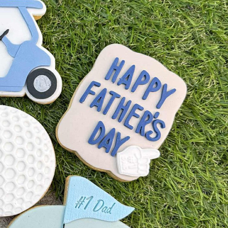 Happy Father's Day Plaque- Cutter & Raised Stamp Set