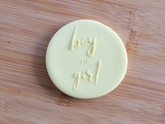 "boy or girl" - Raised Embosser