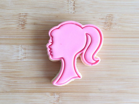 Barbie Head Outline - Cutter & Stamp Set