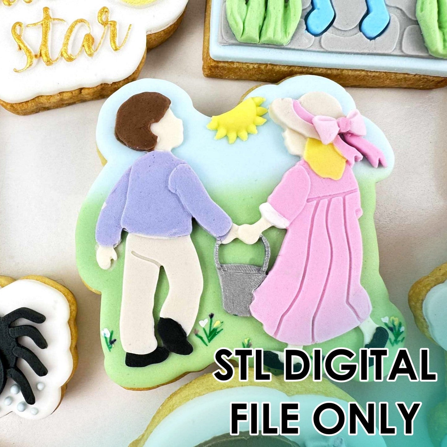 Nursery Rhymes Jack and Jill - Cutter & Raised Stamp Set