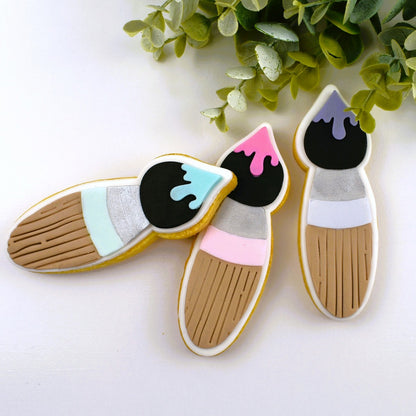 Paint Brush Raised Stamp & Cutter Set