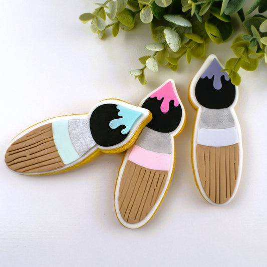 Paint Brush Raised Stamp & Cutter Set