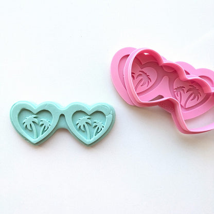 Palm Sunglasses Raised Stamp & Cutter Set