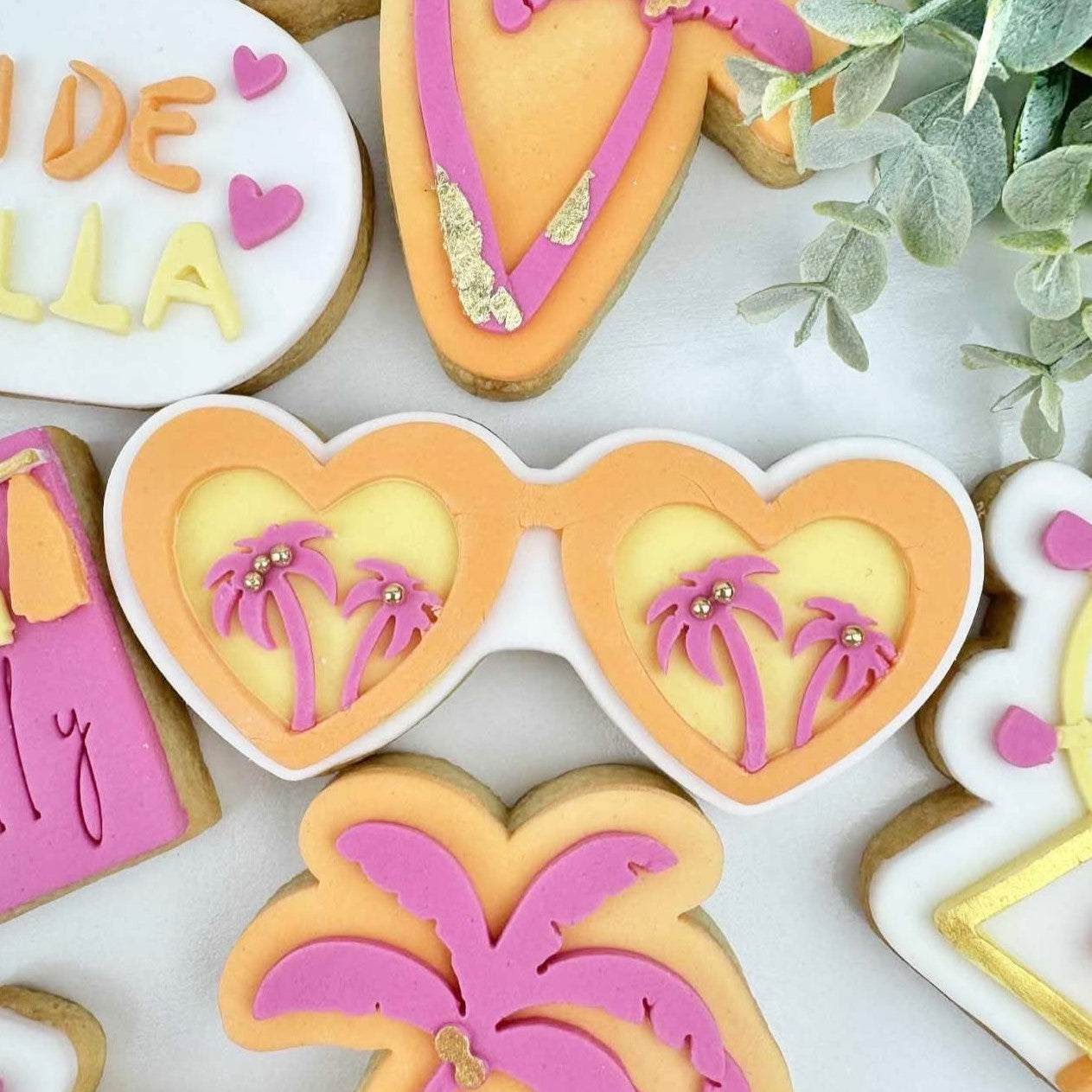 Palm Sunglasses Raised Stamp & Cutter Set