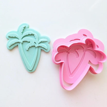 Palm Trees Raised Stamp & Cutter Set