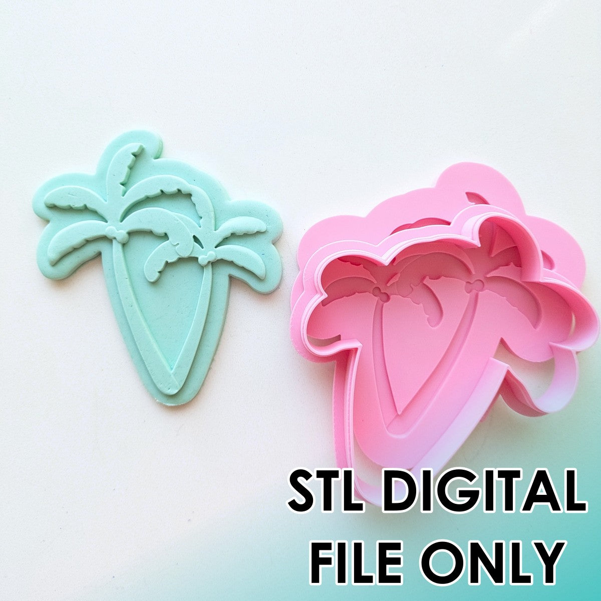 Palm Trees Raised Stamp & Cutter Set