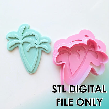 Palm Trees Raised Stamp & Cutter Set