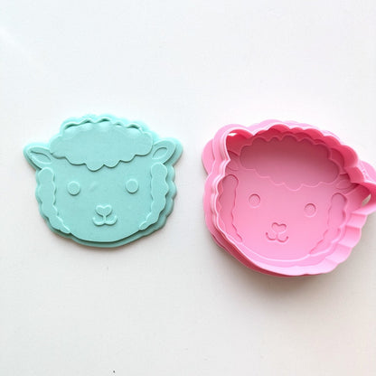 Farm Animals - Sheep Raised Stamp & Cutter Set