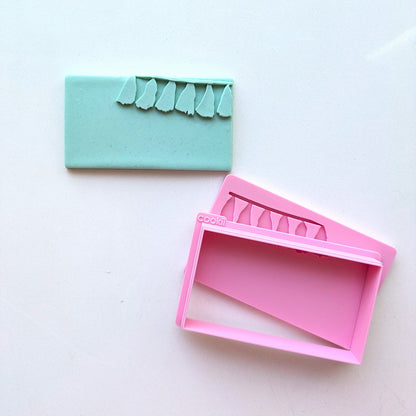 Tassle Plaque Raised Stamp & Cutter Set
