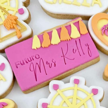 Tassle Plaque Raised Stamp & Cutter Set