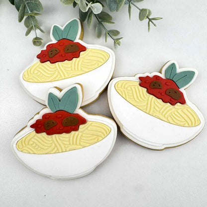 Spaghetti & Meatball - Cutter & Raised Stamp Set