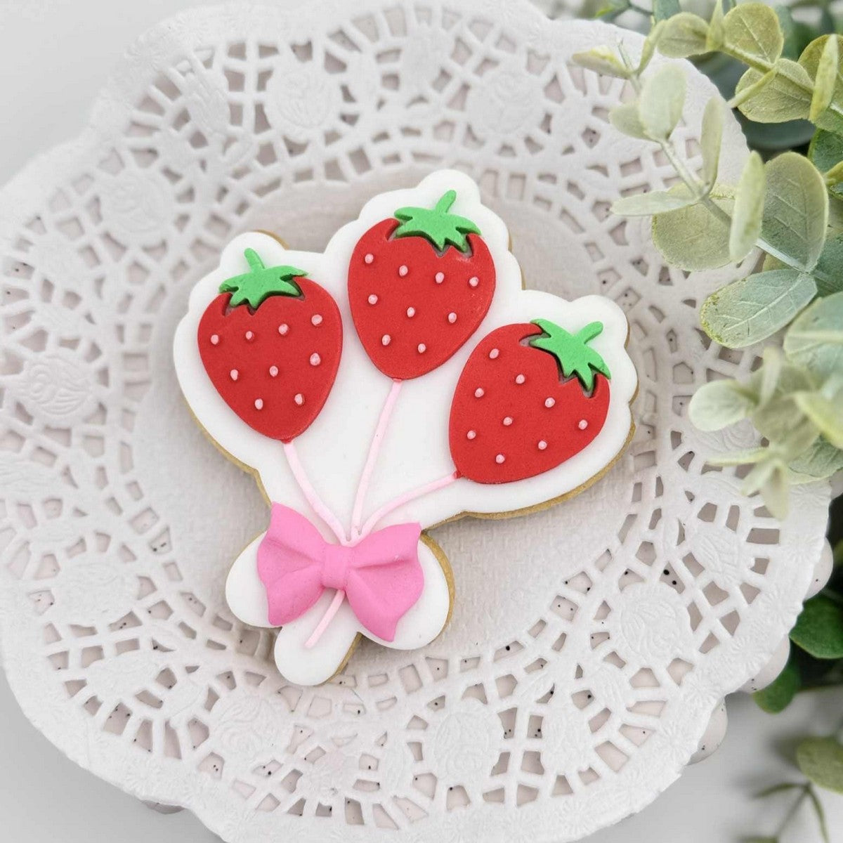 Berry First - Strawberry Balloons Raised Stamp & Cutter Set