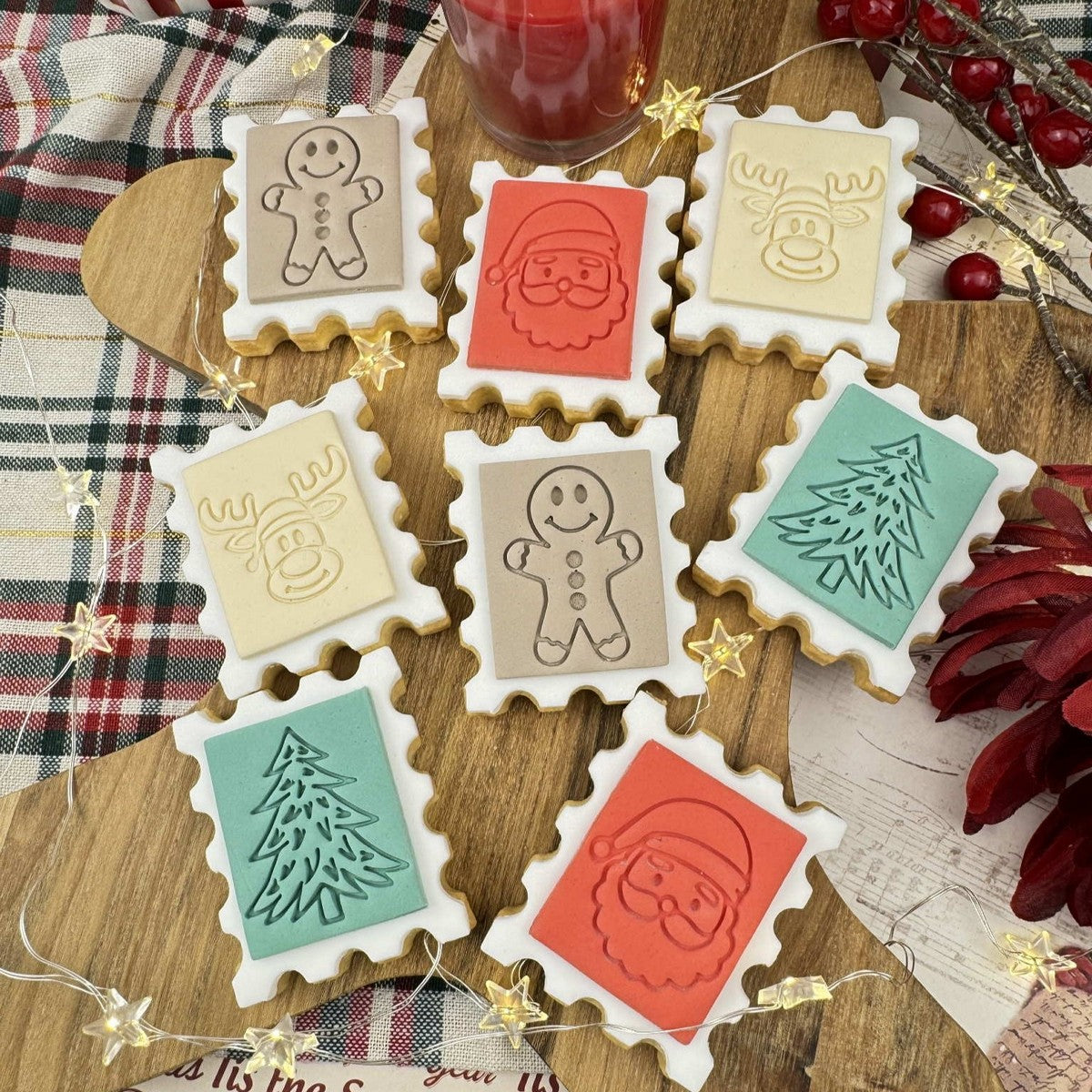 Mini Christmas Stamps Cutter & Stamp Set