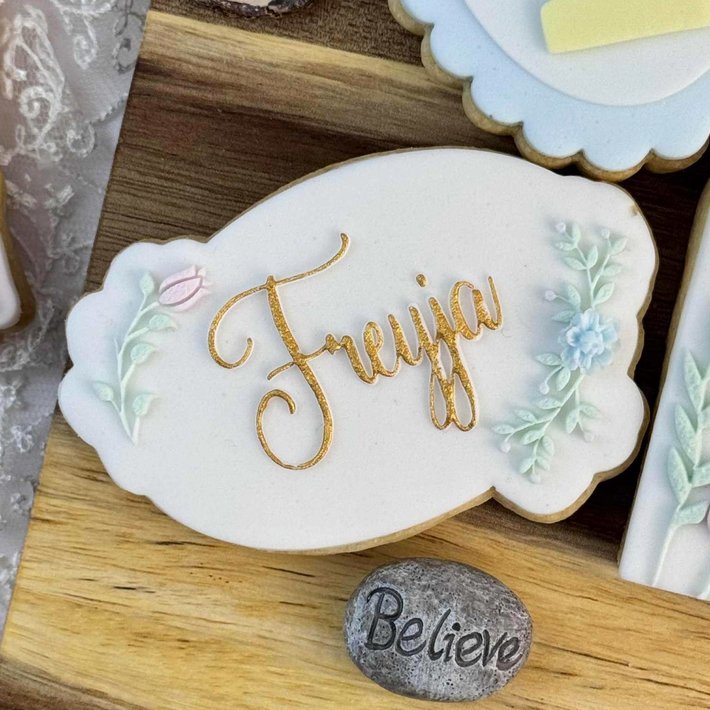 Fairy Floral Custom Name - Raised Embosser Set