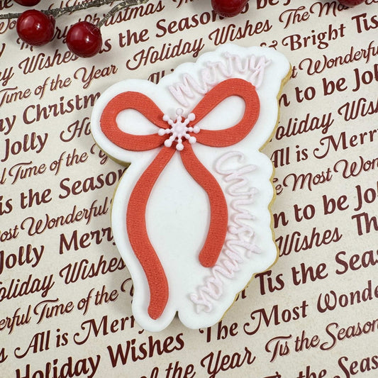 Merry Christmas Bow  - Raised Embosser Set