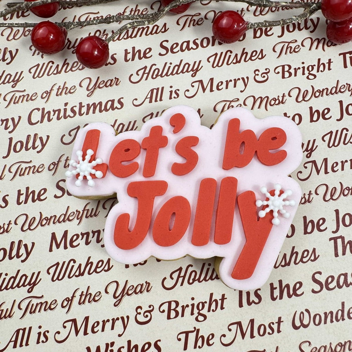 Let's be Jolly Raised Stamp & Cutter Set