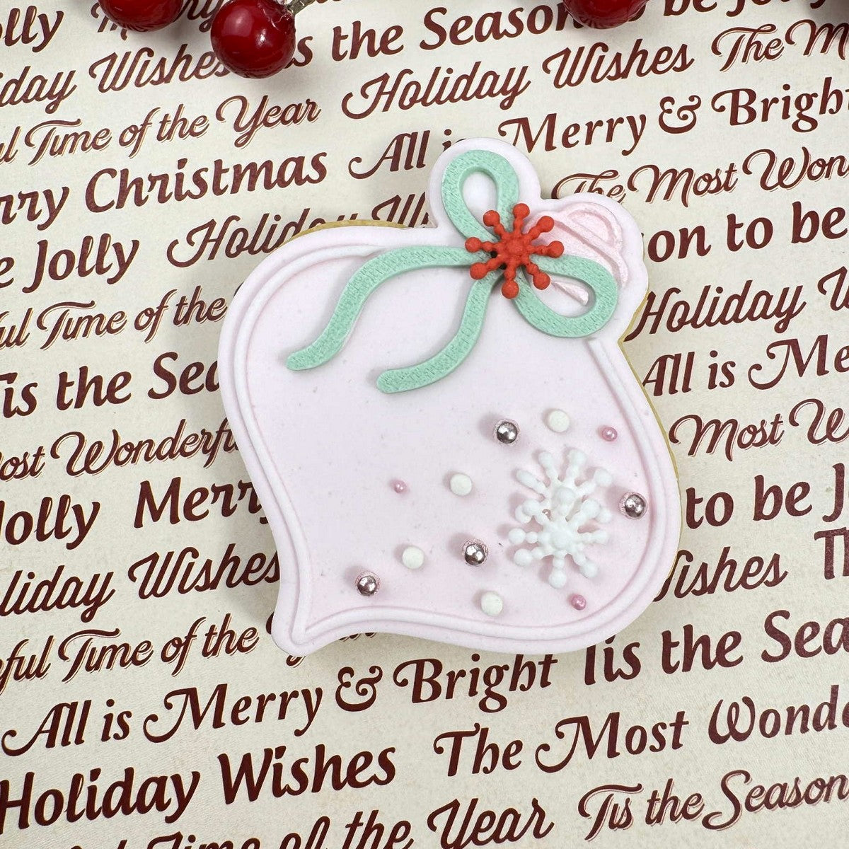 Christmas Bauble Bow - Raised Embosser Set