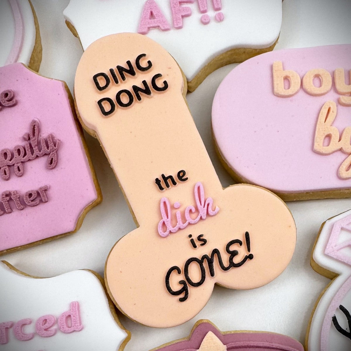 "ding dong the d*** is gone" - Raised Embosser Set