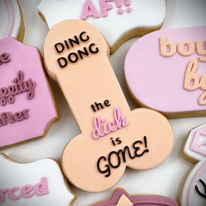 "ding dong the d*** is gone" - Raised Embosser Set