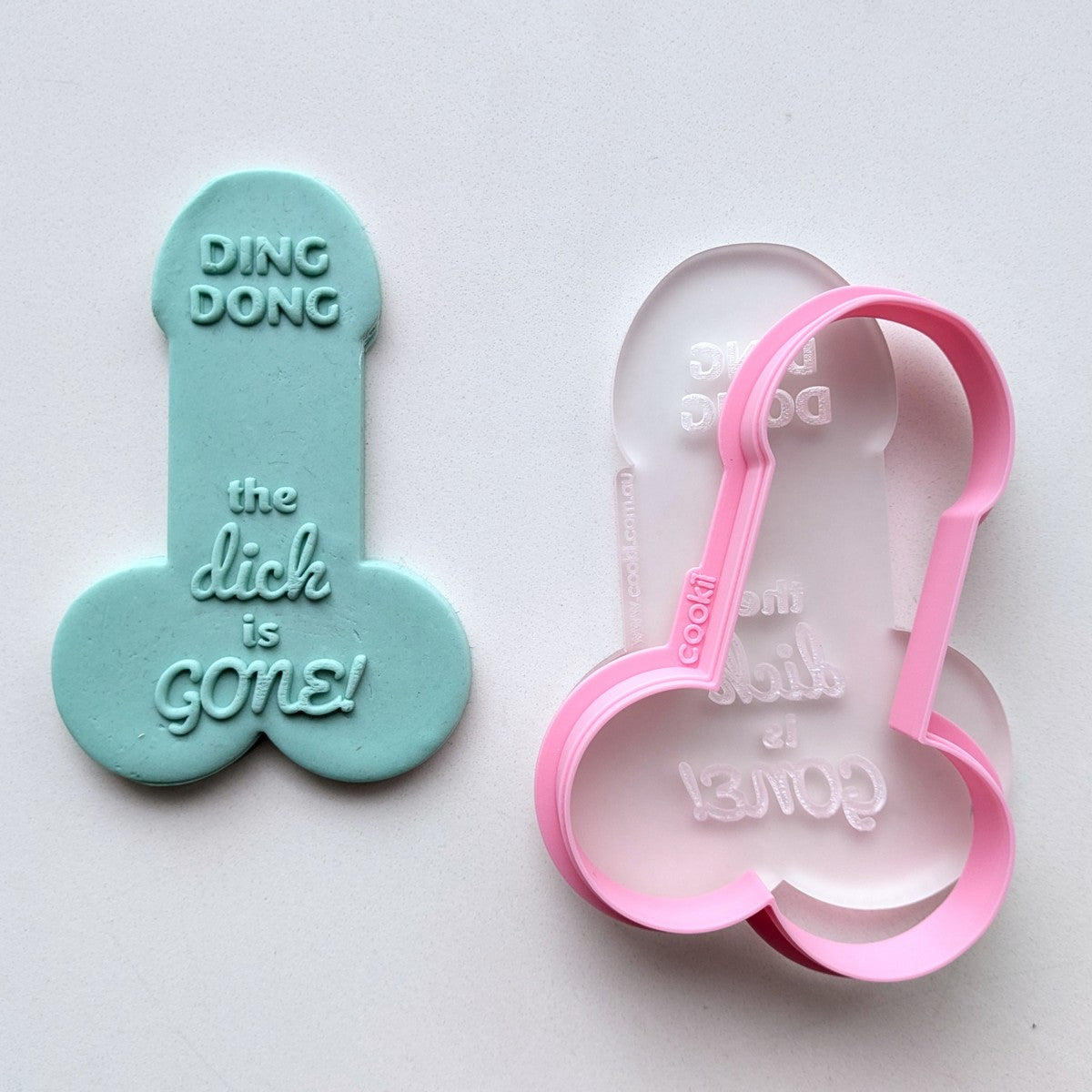 "ding dong the d*** is gone" - Raised Embosser Set