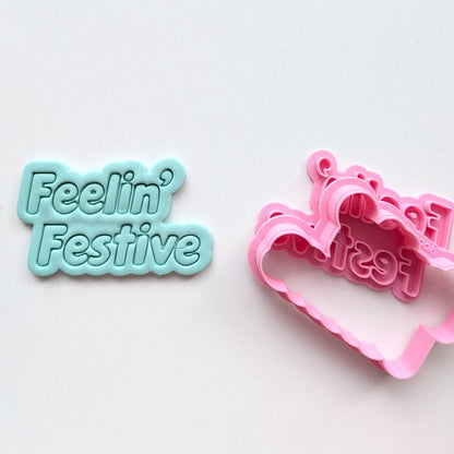 Feelin Festive Outline Cutter & Stamp Set