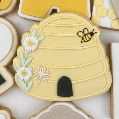 Floral Bee Hive - Raised Embosser Set