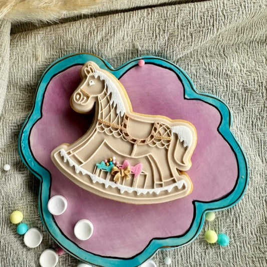 Gingerbread Rocking Horse - Raised Embosser Set