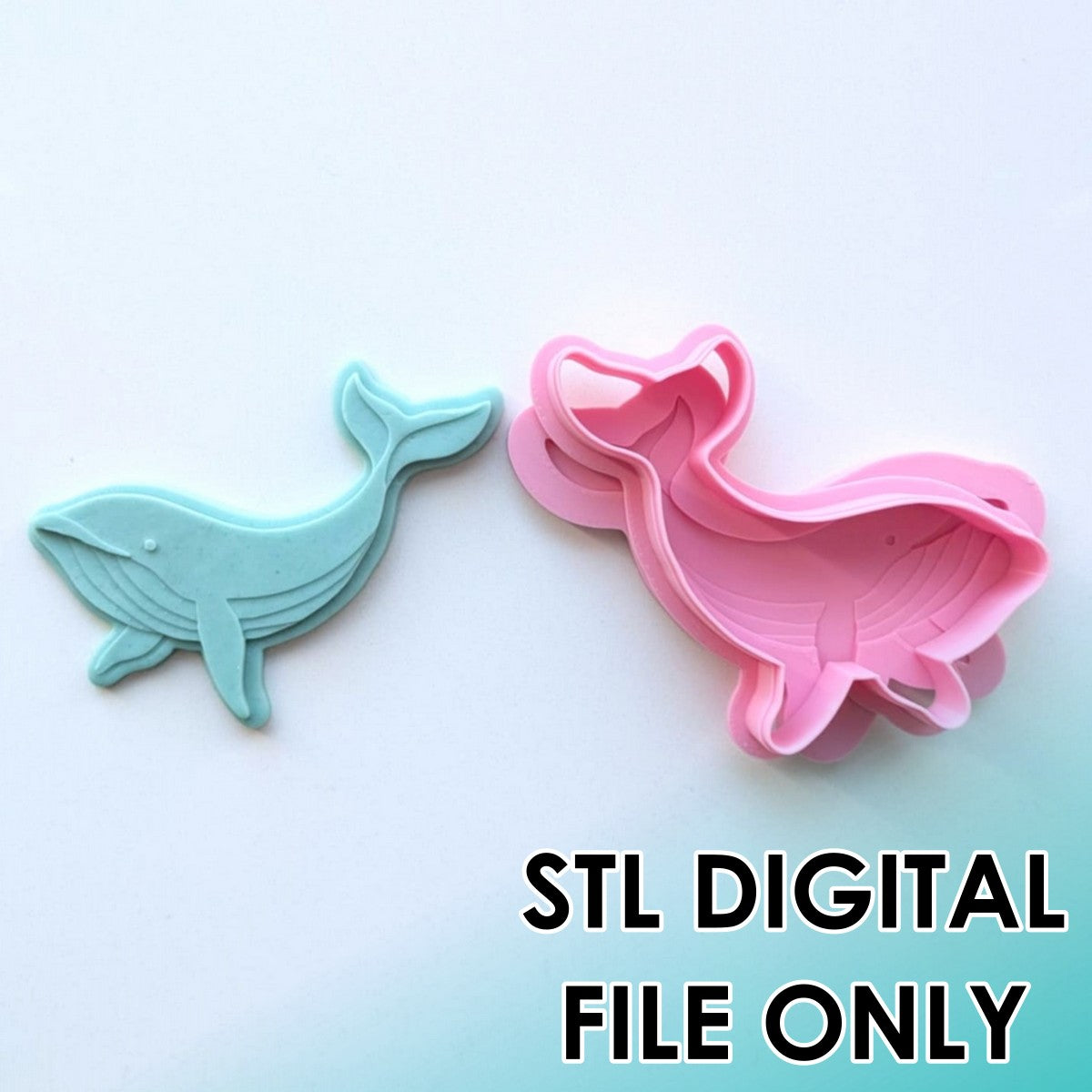 Whale - Cutter & Raised Stamp Set