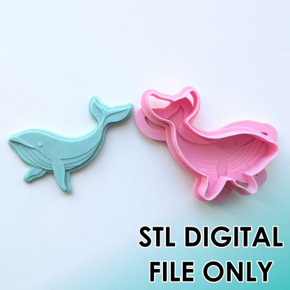 Whale - Cutter & Raised Stamp Set