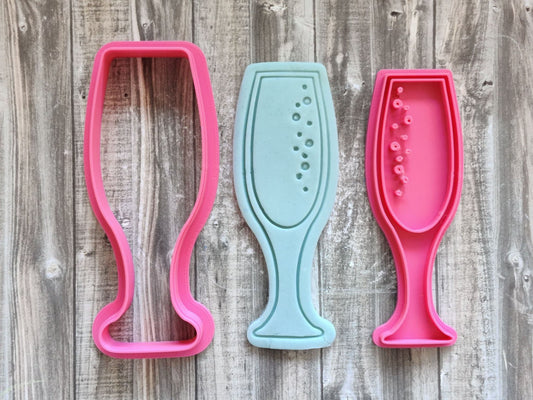 Champagne Glass - Cutter & Embosser Set