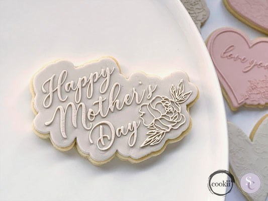 Happy Mother's Day Peony Bubble - Raised Embosser Set